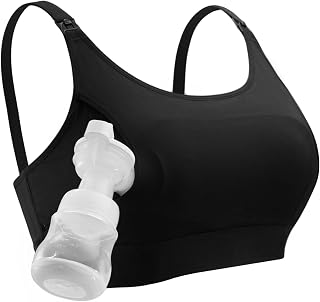 momcozy Hands Free Pumping Bra, Adjustable Breast-Pumps Holding Bra, Pumping & Nursing in One