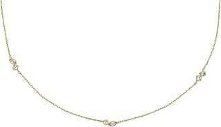 Fossil Women's All Stacked Up Gold-Tone Stainless Steel Beaded Necklace (Model: JA7248710), Length: 410mm+50mm, Width: 6mm, Stainless Steel, No Gemstone