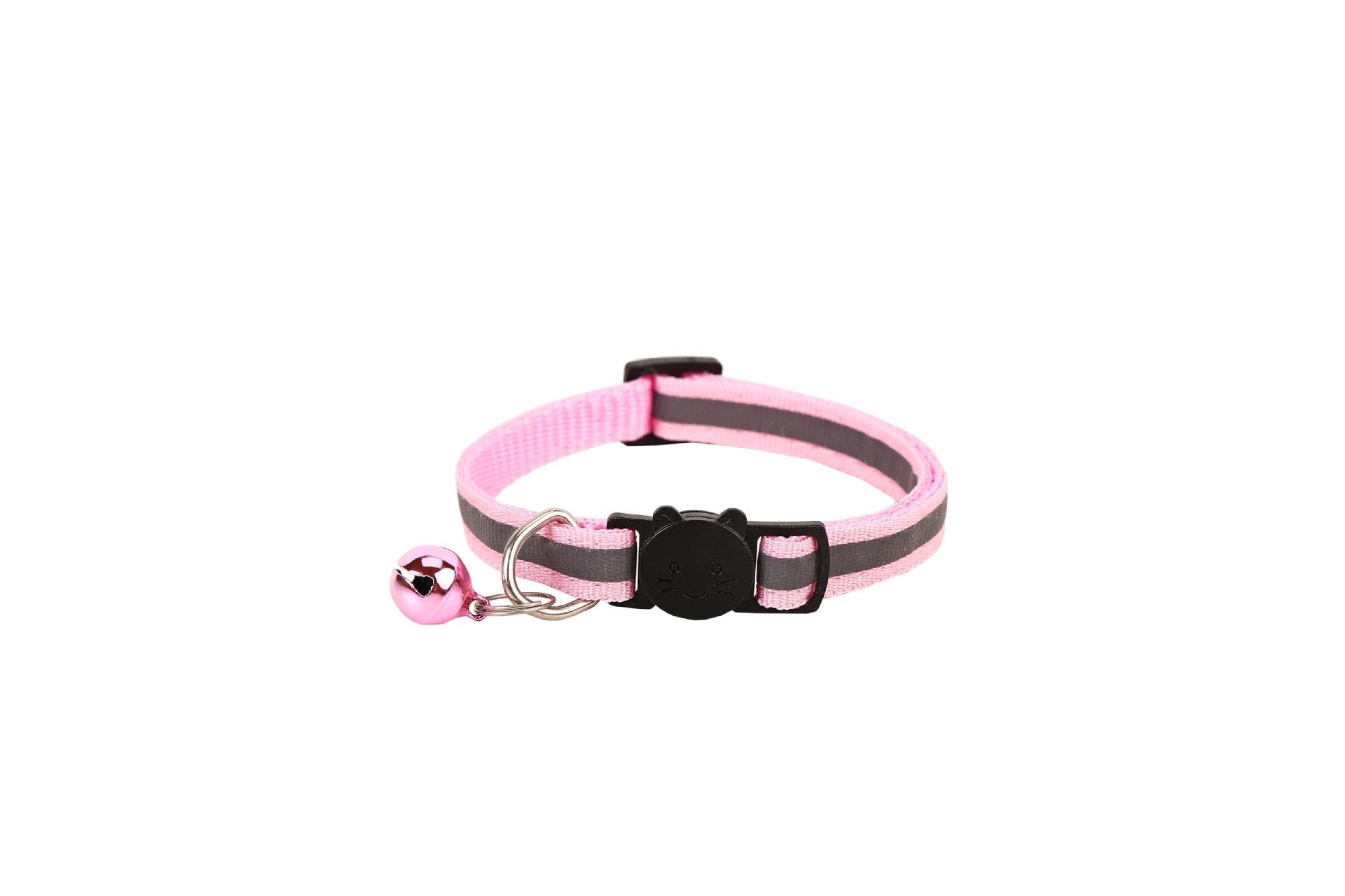 1 Pack Reflective Cat Collars with Bells Safety Buckle Kitten Collar with Name T