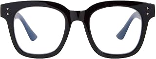 Madison Avenue Blue Light Blocking Glasses for Women, Anti Blue Ray Computer Gaming Glasses, Anti Eyestrain UV Glare(Black)