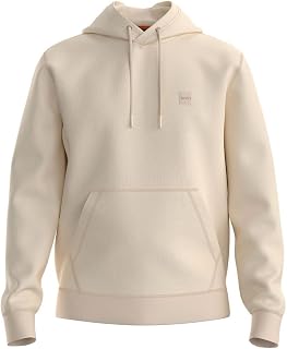 BOSS Men's Wetalk French Terry Cotton Logo Patch Hooded Sweatshirt