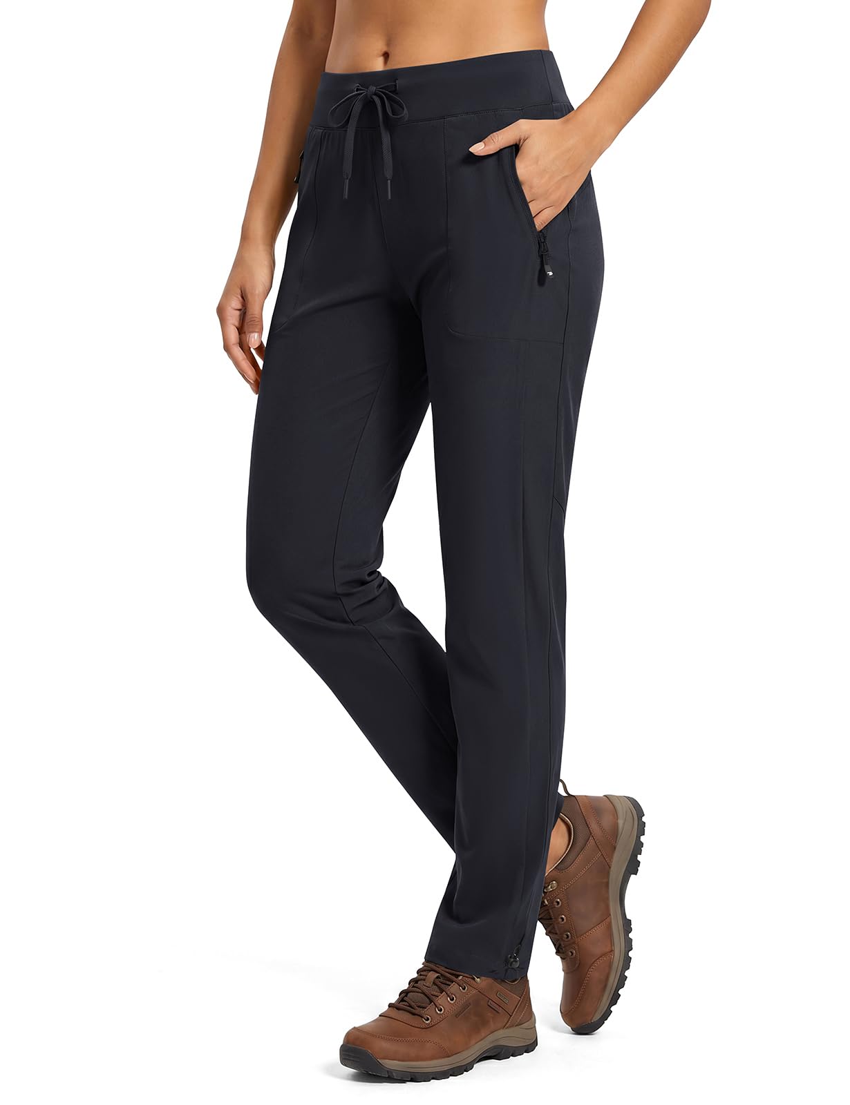 TBMPOY Women's Hiking Trousers Lightweight Quick Dry Travel Waterproof Trousers 