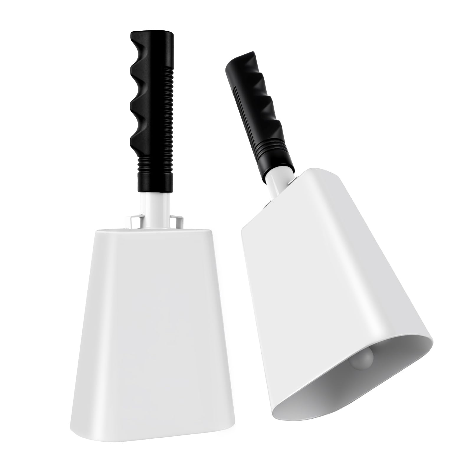 Defabee 10 Inch Cow Bell with Handle, 2 Pack Cheering Cowbells for Sport | Loud 