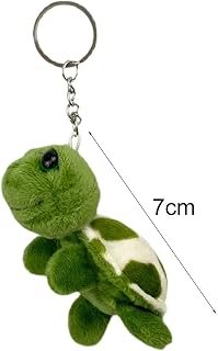1 Piece Cute Big Eyed Turtle Plush Keychain Cartoon Green Turtle Pendant Keychain Bag Hanging Decoration Car Key Holder Decor 7 * 4.5 * 5.5cm