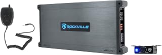 Rockville DBM50 5 Channel Marine Boat Amplifier, 4000W Peak, 980W RMS | Includes PA Mic, Bass Knob, Waterproof Conformal Coated, Rustproof Stainless Steel, MOSFET Power Supply
