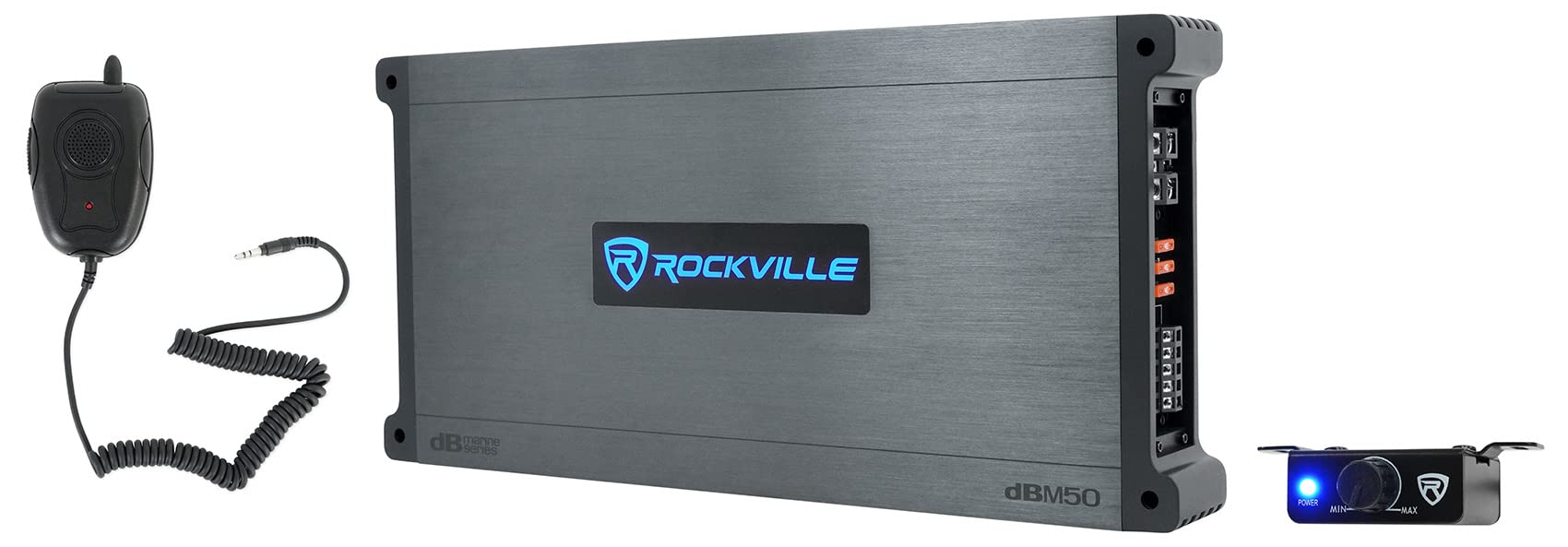 Rockville DBM50 5 Channel Marine Boat Amplifier, 4000W Peak, 980W RMS | Includes