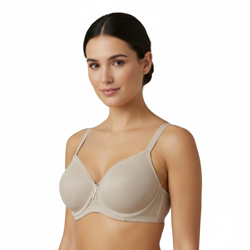 Selene, Women's Shaping Bra Cross High Band with Underwire and Decorated Padded 