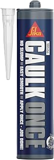 Sika Caulk Once Premium Quality Acrylic Caulk – Highly Flexible – Fast Drying – White – 295ml