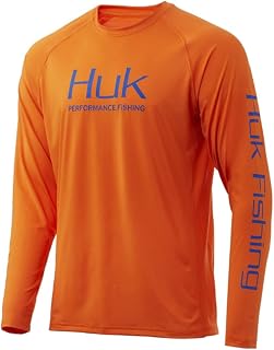 HUK Men's Standard Pursuit Ventilated UPF Breathable Fishing Shirt Long Sleeve - White