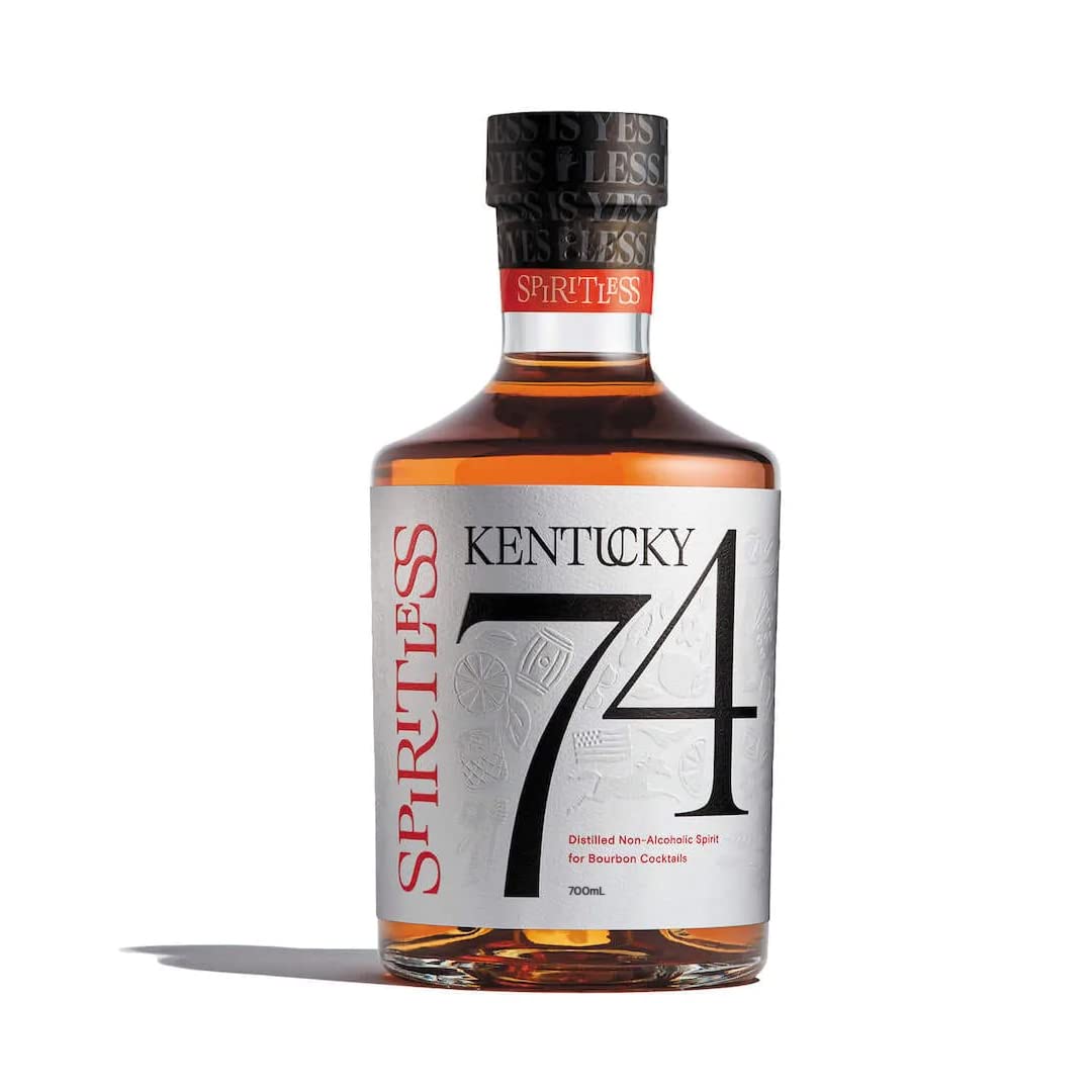 SPIRITLESS Kentucky 74 Non-Alcoholic Bourbon Whiskey, 700ml Bottle | Beautifully
