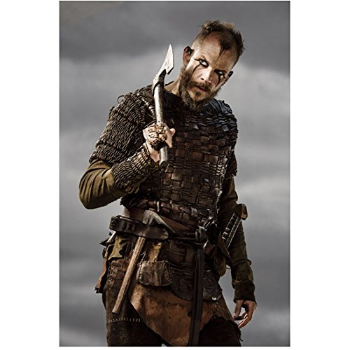 Vikings Gustaf Skarsgård as Floki Looking Mean with Axe on Shoulder 8 x 10 Photo