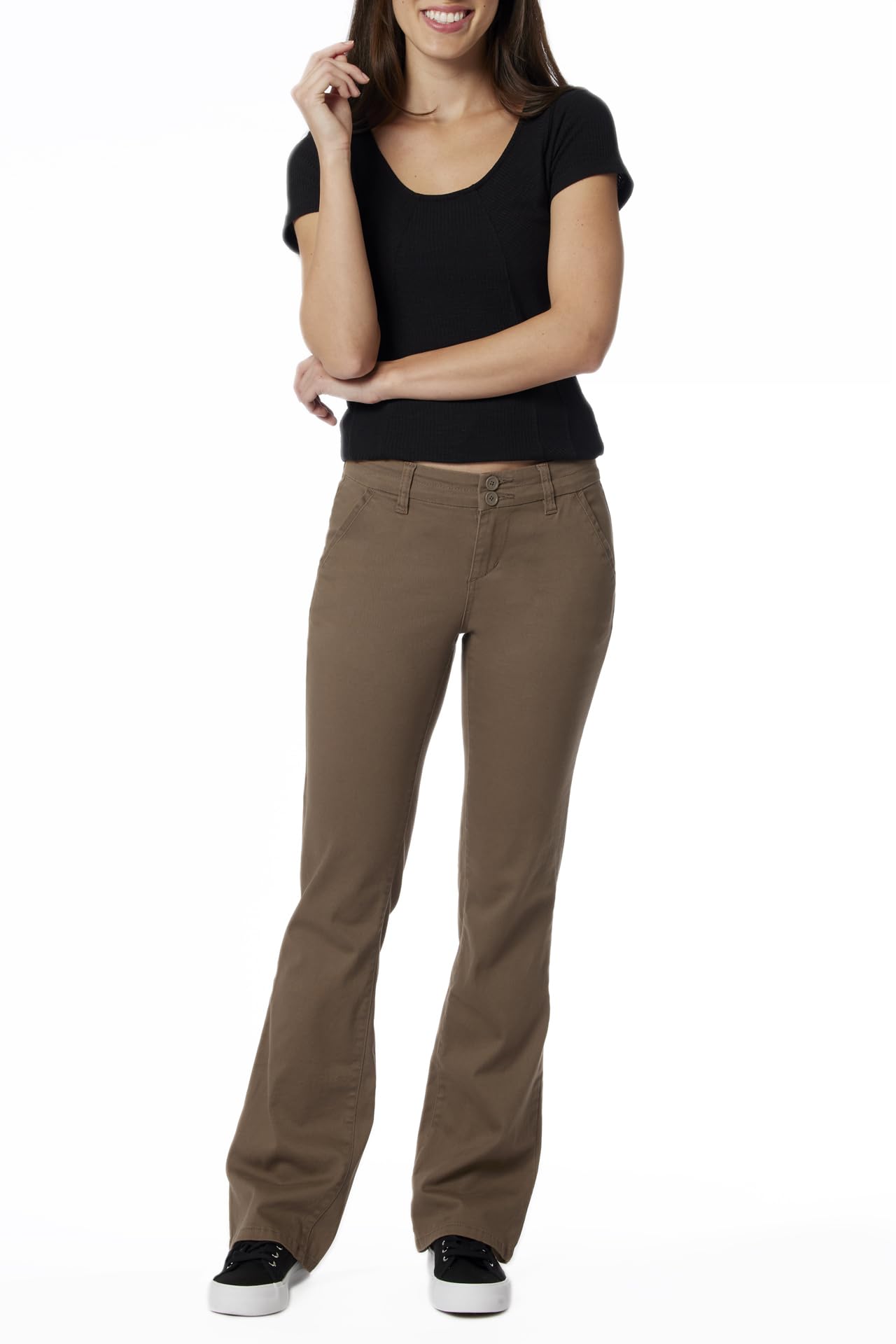 UNIONBAY Women's Stretch Uniform Bootcut Work Pant Casual, terrain, 15
