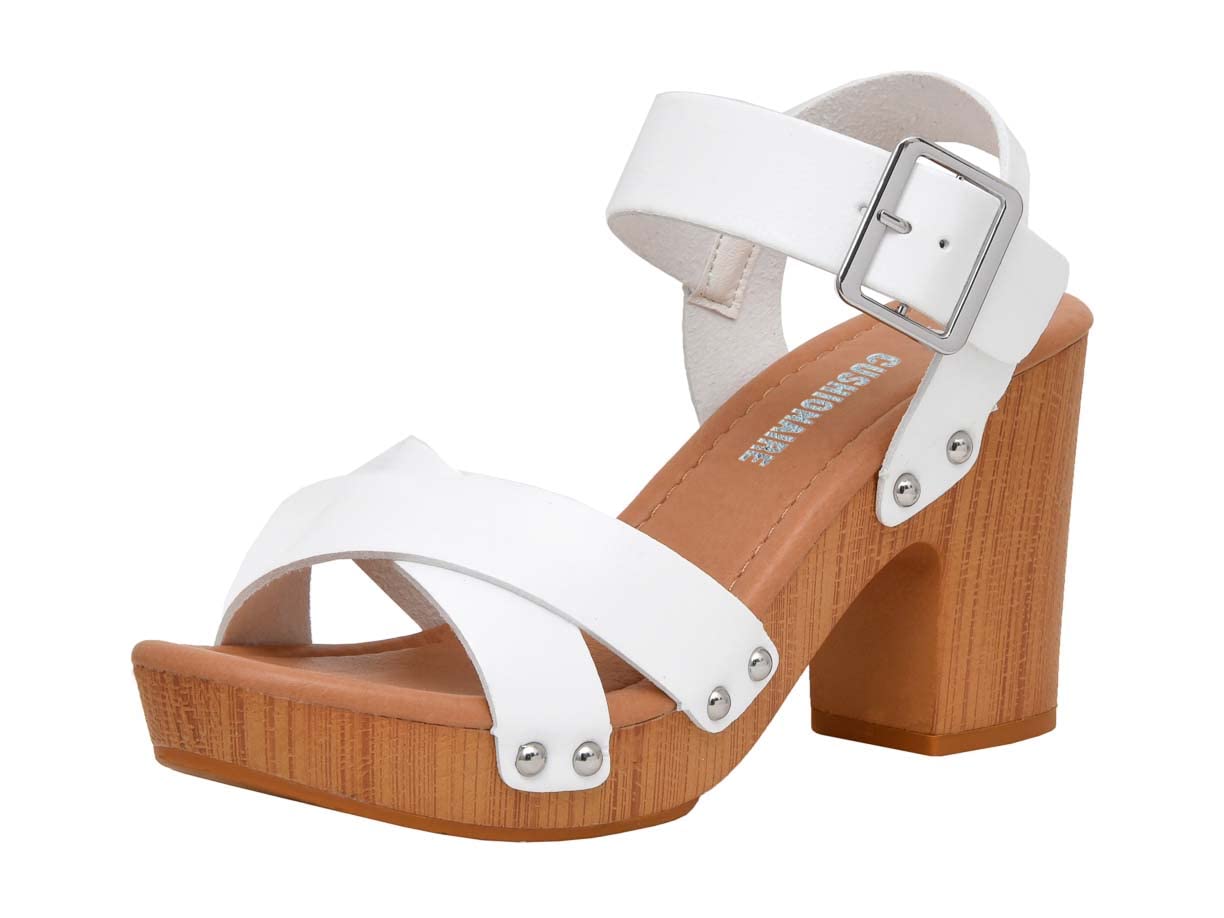 Dunes Women's Sayer Faux Wood Sandal +Comfort Foam & LiteSole Technology
