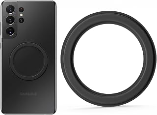 2X Stronger 2000Gs for MagSafe Sticker Built-in Magnet Layer & Metal Ring, Magnetic Conversion Adapter for Phone Case, Compatible with Magsafe Accessories and Wireless Charging (1, Black)