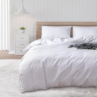 DUJUIKE Waterproof Duvet Cover, Duvet Protector, 100% Waterproof, Anti-Incontinence, Suitable for Pets, Cats and Dogs, Children, Elderly, Double Zipper (White, 155 x 220 cm)