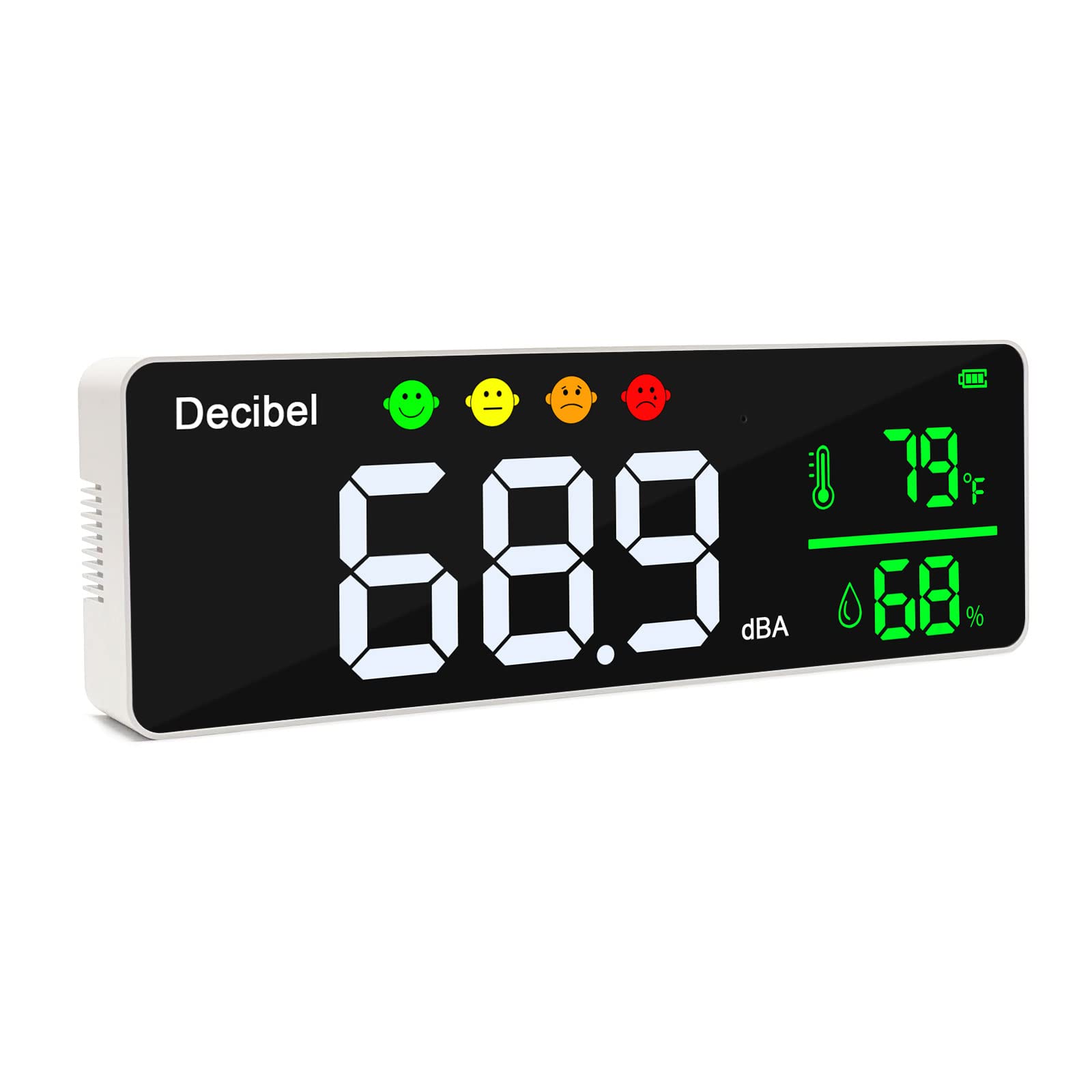 Decibel Meter Wall Hanging Sound Level Meter 11 inch Large LED Display Noise Tem