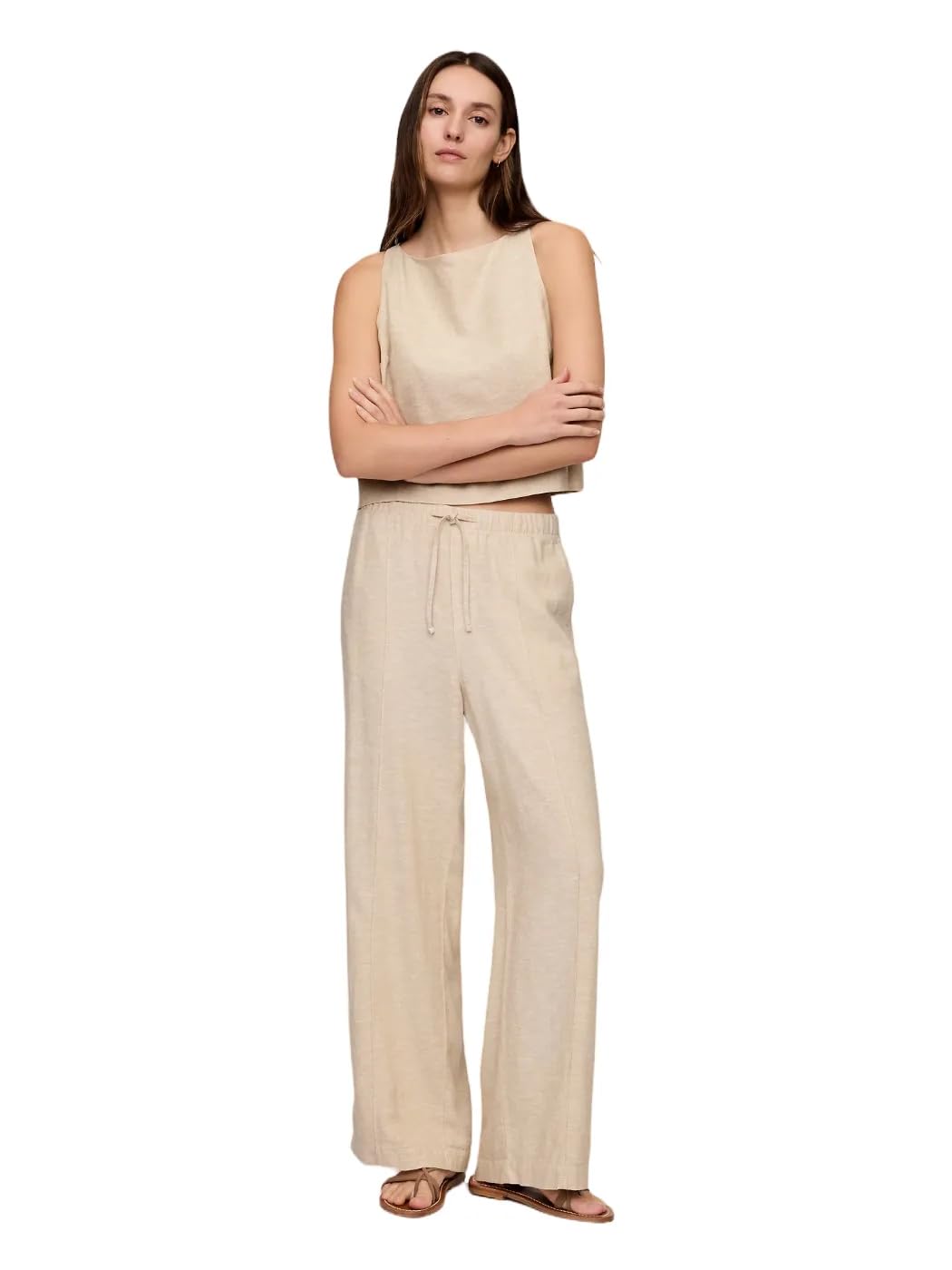 GAP Ladies Wide Leg Linen Trousers