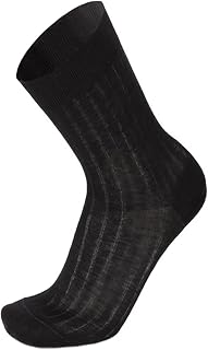 Prisco | 6 Pairs Men's Cotton Short Ribbed Socks – Breathable Scottish Thread Socks – Men's Socks without Elastic with Hand Tie, Reinforced Toe and Heel (UK 6-11)