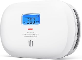 X-Sense Carbon Monoxide Detector, 10 Year Sensor Life, XC0C-SR, 1 Pack | CO Alarm with Replaceable Battery, Comforms to EN 50291 Standard, Digital Display, CO Peak Value Memory