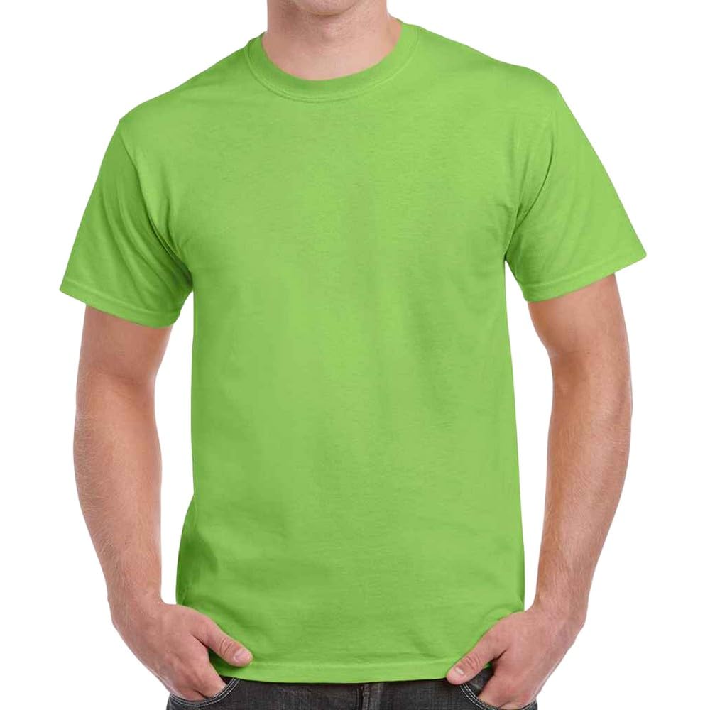 Gildan Adults Unisex Heavy Cotton T Shirt (M) (Lime)