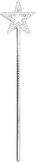 UOUYOO Silver 13 Inches Star Wand Angel Wand Princess Fairy Wand | for Halloween, Christmas, Thanksgiving, Holiday Shows