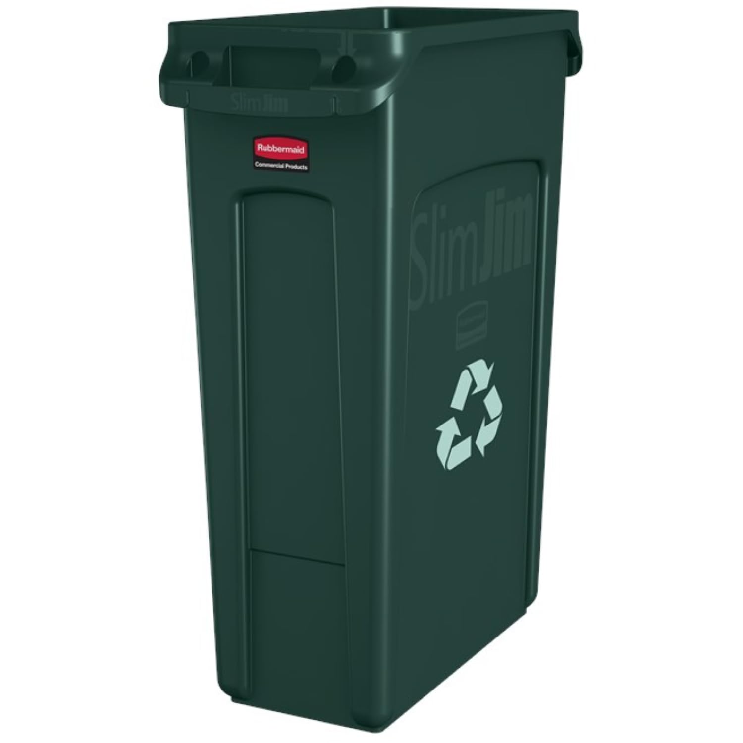 Rubbermaid Commercial Products Vented Slim Jim Waste Receptacle Bin 87 Litre Gre