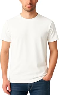 Men’s T-Shirt 100% Cotton Premium Crew Neck, Short Sleeve, Regular Fit, Solid Casual Tee
