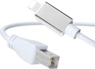 MeloAudio Lightning to MIDI Cable USB 2.0 Cable Lightning to Type B OTG High Speed Cord Interconnections Converter MIDI Keyboard, Audio Interface, USB Microphone, 5FT