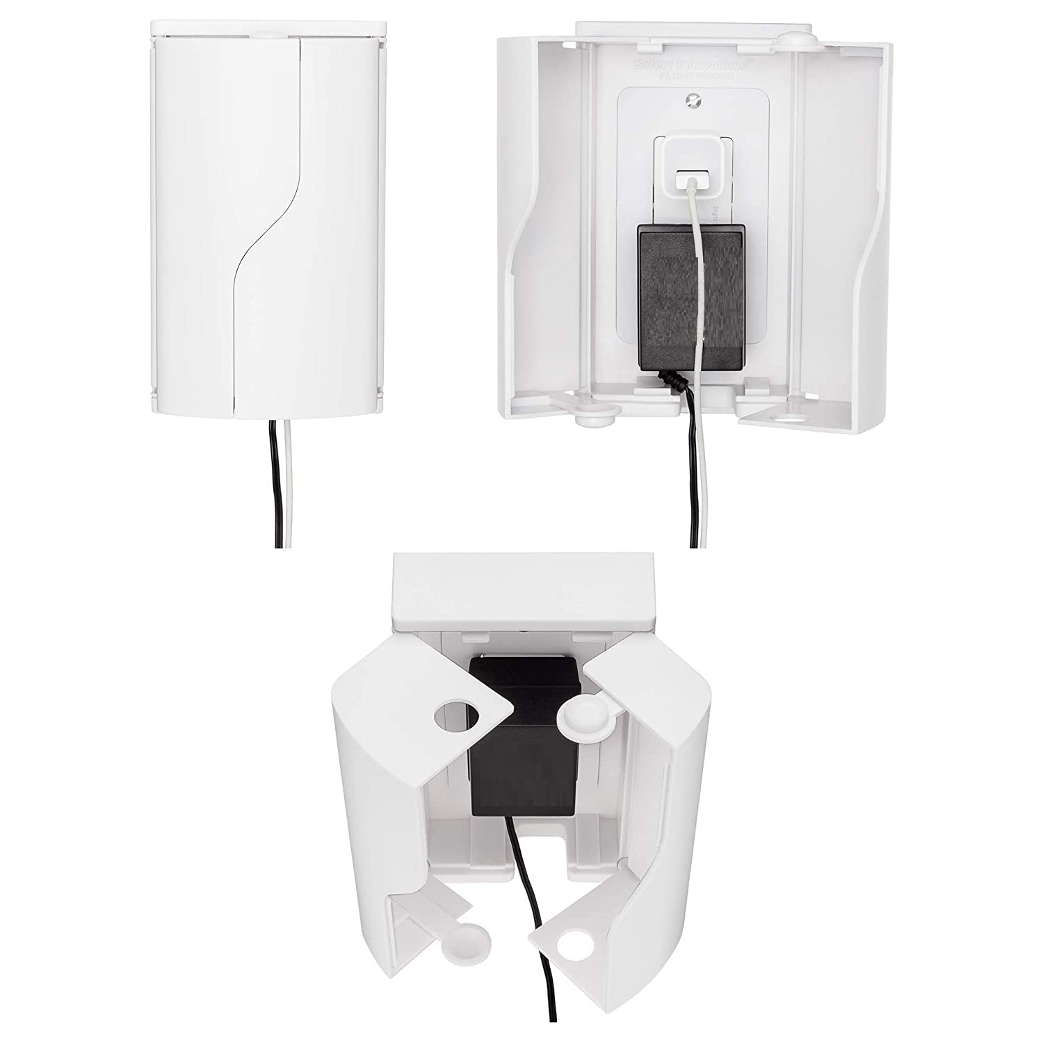 Safety Innovations Twin Door Baby Safety Outlet Cover Box for Babyproofing Outle