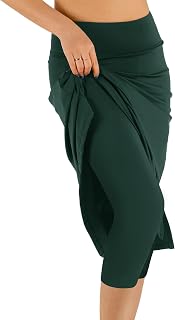Modest Knee Length Skorts Women's Mid Length Athletic Skirt Active Running Skirt