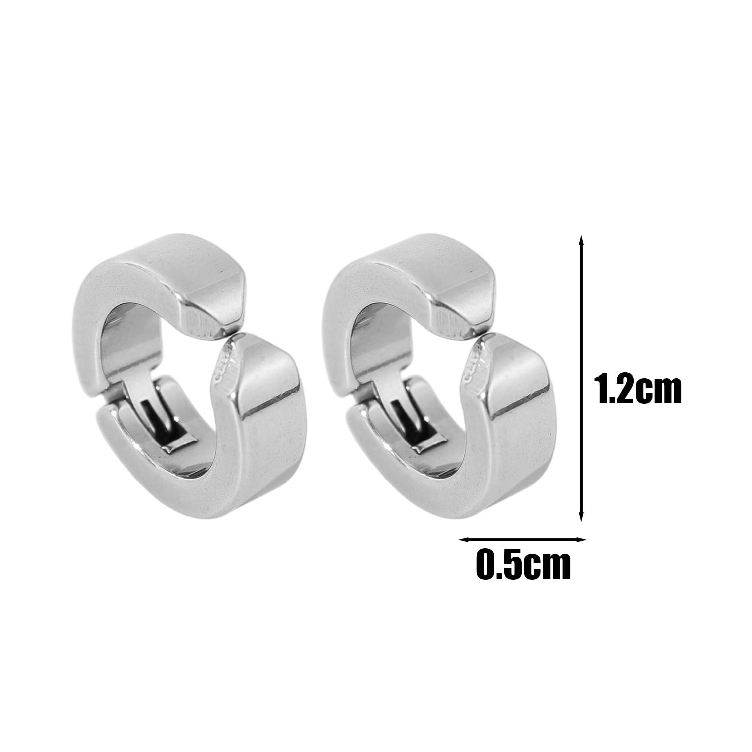 2Pcs Non Piercing Hoop Simple Earring Clip Men Women Punk Fake Earrings Hoop New