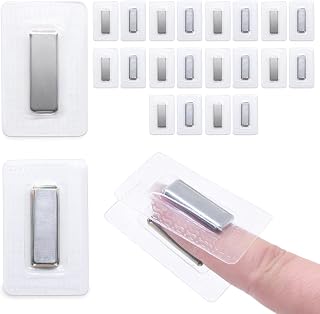 SEMINI Hidden Sew Magnetic Snap Invisible Hidden Sew in PVC Hidden Purse Closure for Fastener Handbag Cloth Clasp DIY Craft Sewing Tools (25x10mm)
