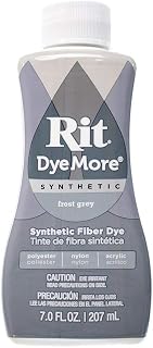 Synthetic Rit Dye More Liquid Fabric Dye – Wide Selection of Colors – 7 Ounces - Frost Gray