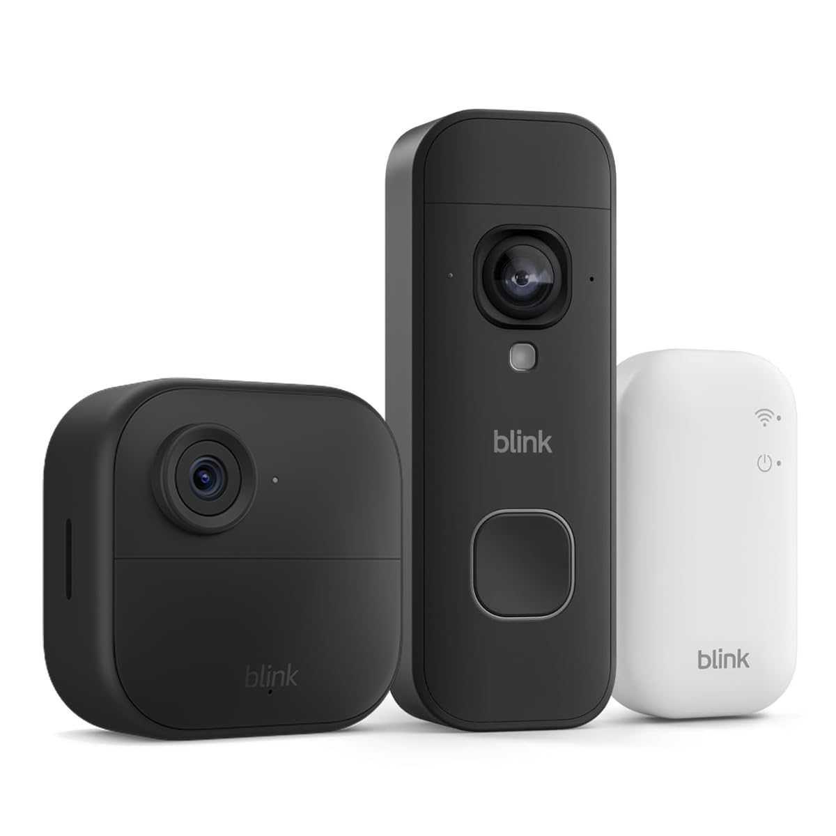 Blink Outdoor 4 Camera with free Blink Battery Doorbell 2K+ (newest gen), Black,
