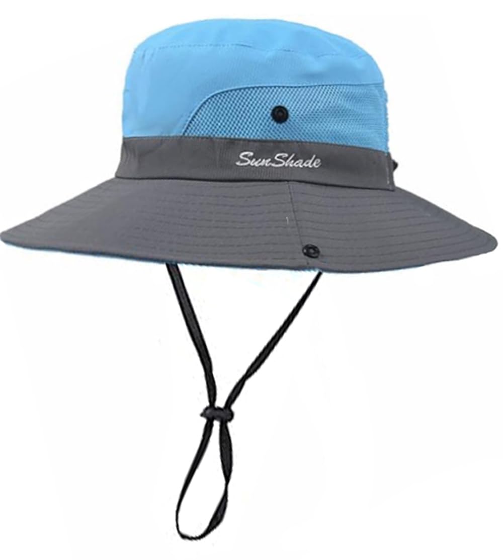 Summer Hat for Women Breathable UV Protection Wide Brim Foldable Beach Hat with 