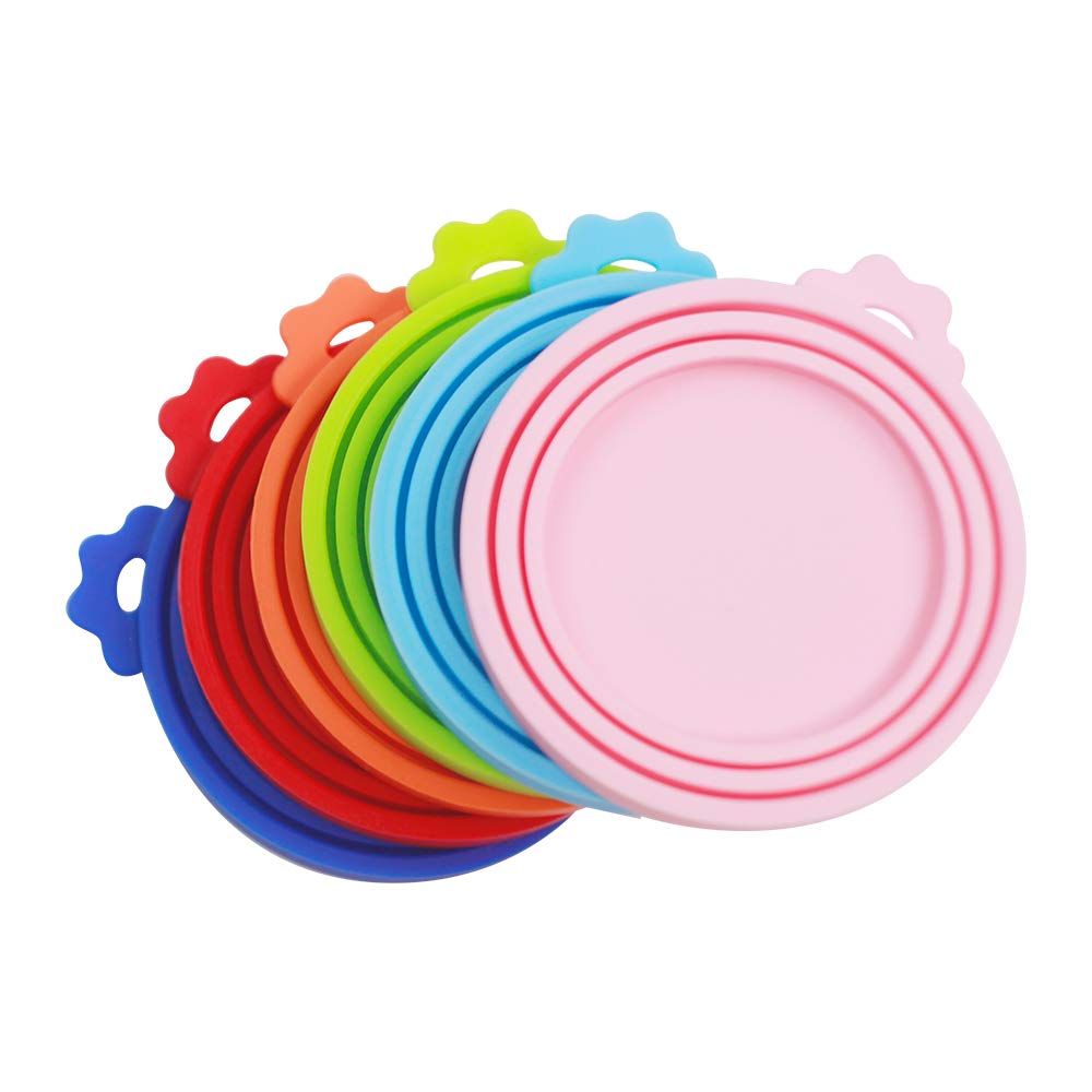 Yobbai 6 packs Pet Food Can Lids, Food Safe BPA-Free & Dishwasher Safe, Can Cove