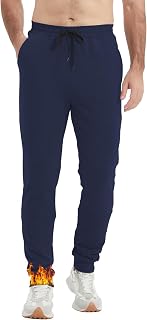 Mens Tall Fleece Lined Sweatpants 34/36/38/40 Inseam Joggers Zip Pockets