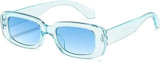 kimorn Rectangle Sunglasses for Women Men Trendy Retro Fashion Glasses 90’s Vintage UV 400 Protection Square Frame K1200