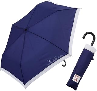 Ogawa 90621 Folding Umbrella, Hand Opening, 21.7 inches (55 cm), 6 Ribs, Peanuts, Snoopy, Navy, Water Repellent, Gift