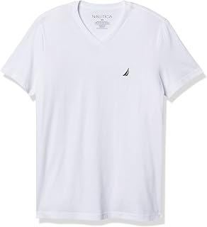 Nautica Mens Short Sleeve Solid Slim Fit V-Neck T-Shirt