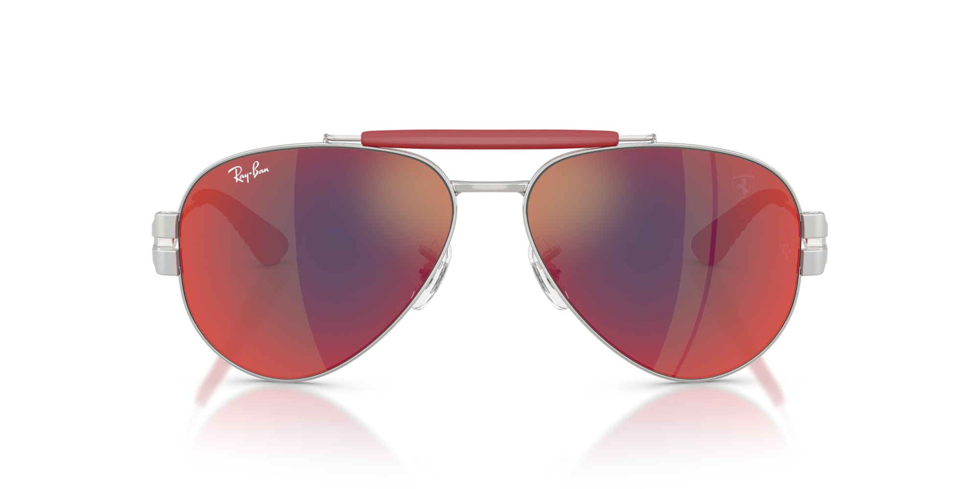 Ray-Ban Rb3762m Scuderia Ferrari Collection, Gafas Unisex Adulto, Plateado/Gris 
