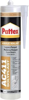 Pattex AC411 Multi-Purpose Acrylic Sealant, Silicone for Wood, Great for Sealing Wood, Parquet, Cabinets, Fixtures, Closets, Paintable, Maple Colour, 300 ml Cartridge
