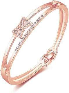Gold Cuff Bracelet for Women Trendy Dainty Luxury Ribbon Bangle Bracelet Stainless Steel Bracelet Jewelry Gift for Women