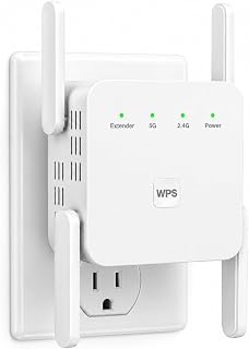 WiFi Extender Signal Booster for Home 5G 1200Mbps Dual Band WiFi Booster | wifi extenders signal booster Device Servers Covers Up to 5000 Sq.ft and 35 Devices, Wireless Signal Repeater Ethernet
