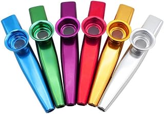 6 Pcs Metal Kazoos for Kids, Portable Musical Instrument Set | Aluminum Build, Smooth Edges, Easy to Play by Humming, for Music Classes, Parties and Gifts