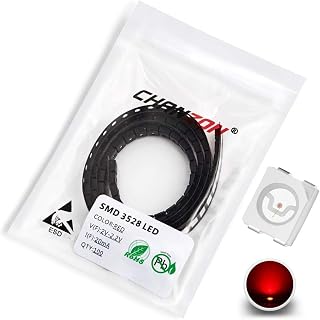CHANZON 100 pcs 3528 (1210) Red SMD LED Diode Lights Chips