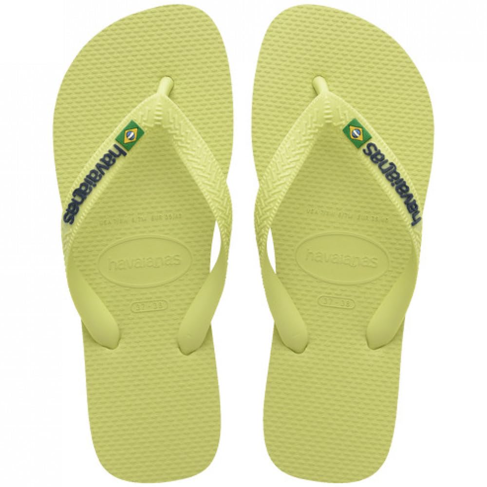 Havaianas Unisex Children's Baby Brazil Logo Toe Separator Sandals, Matcha Green