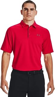 Under Armour Tech Men's Polo Shirt,Red/Graphite,Large