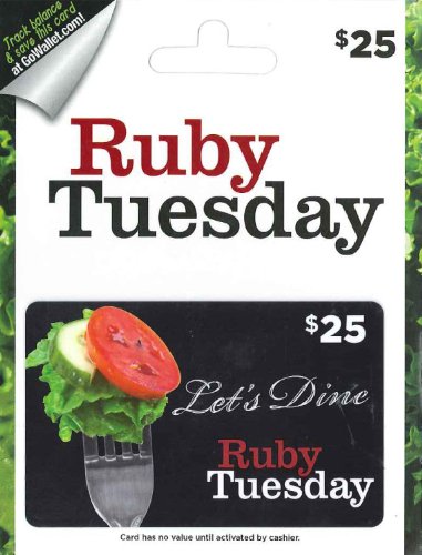 Ruby Tuesday Physical Gift Card - $25