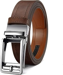 Mens Dress Belt - 1.25" Leather Ratchet Belt - Comfort Click - Perfect Companion for Mens Dress Shoes